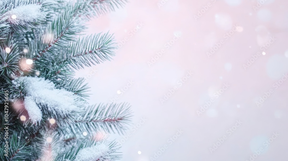 Festive pink christmas tree decor, sparkling snowdusted delight for a magical holiday season Festive pink christmas tree decor, sparkling snowdusted delight for a magical holiday season