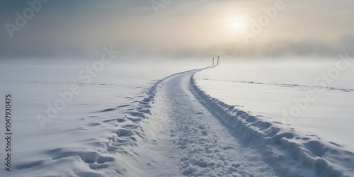 Empty Snowy Path: 