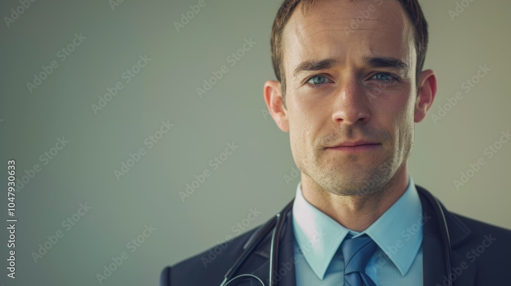 Close-up Portrait of a Doctor in a Suit and Tie