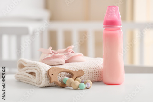 Bottle of baby milk formula...