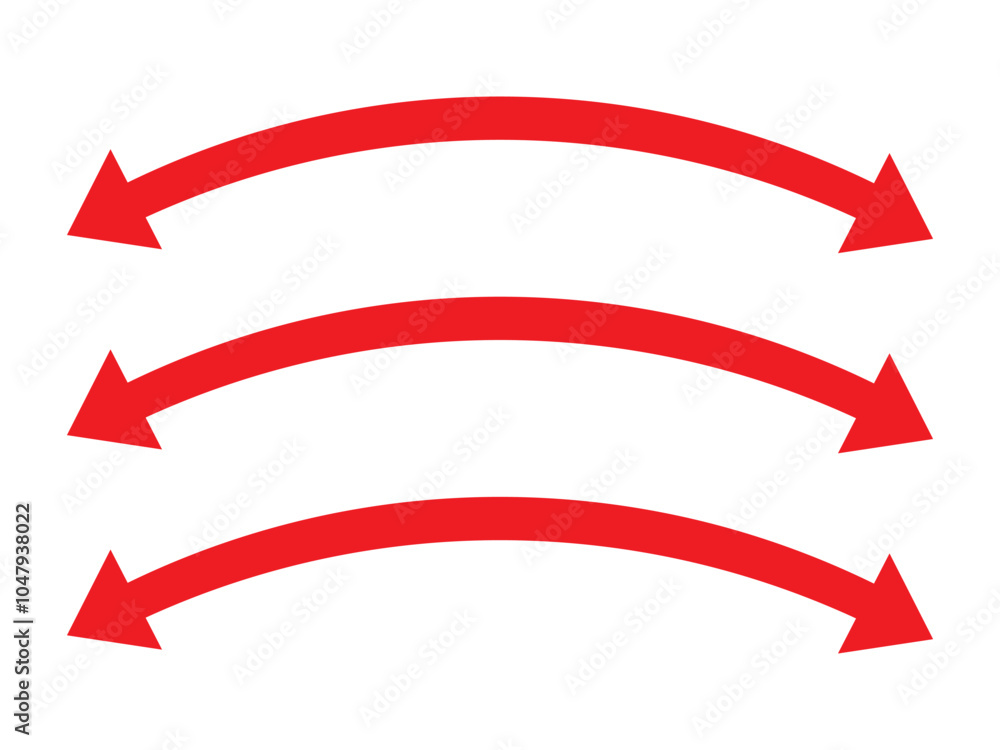 Double Curved Long arrow icon set vector. Double long arrow vector. flat style Arrow symbol. vector illustration. Double Curved Long arrow icon set vector. Double long arrow vector. flat style Arrow symbol. vector illustration.