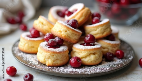 Wallpaper Mural  Deliciously sweet cherry tarts ready to be savored Torontodigital.ca