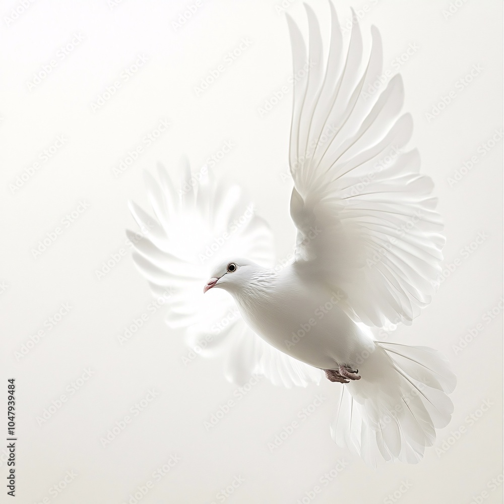 Fototapeta premium white dove isolated on white