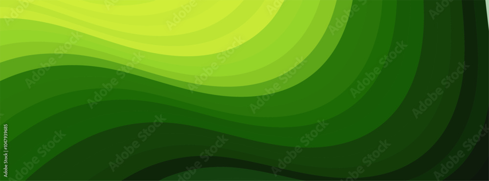 Abstract green wave background. Abstract green wave background.