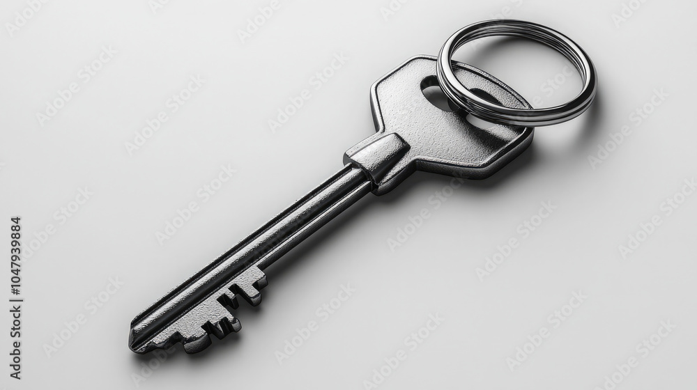 Key and house model, real estate concept Key and house model, real estate concept