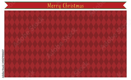 クリスマスカラーのダイヤモンドチェックシームレスパターン/赤
