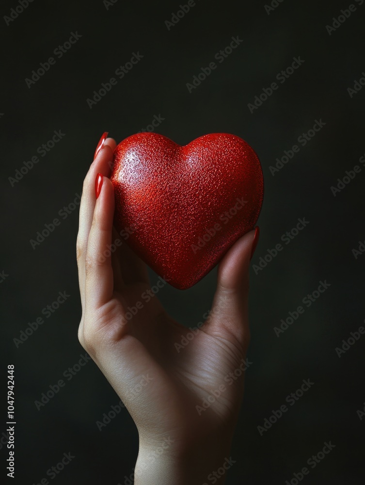 Fototapeta premium Red Heart Handheld