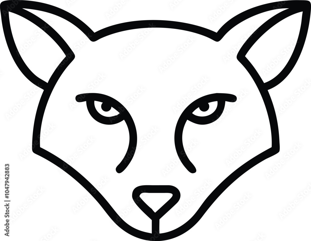 Fox head vector Art, Icon, Logo and Graphics. Fox head outline and line art illustration design. Lion head black and white. Fox head vector Art, Icon, Logo and Graphics. Fox head outline and line art illustration design. Lion head black and white.