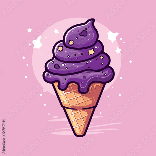Magical Purple Ice Cream