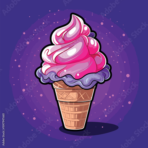 Galaxy Ice Cream Swirl