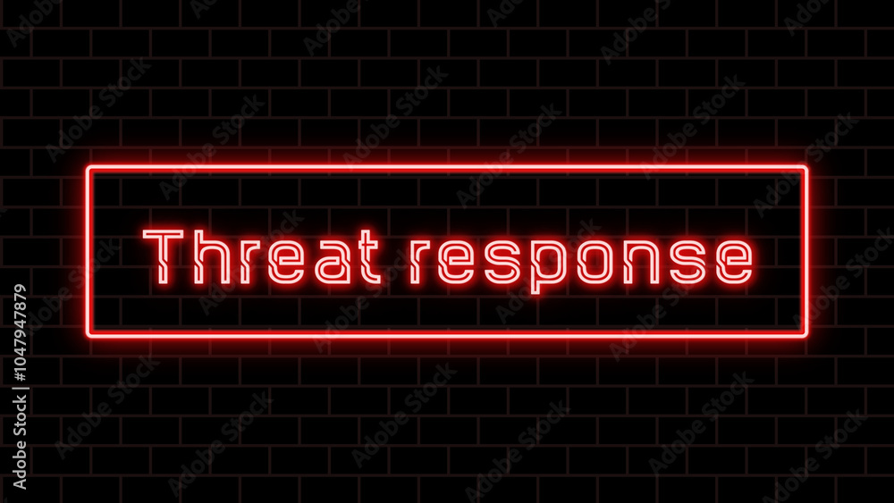 Threat response のネオン文字 Threat response のネオン文字