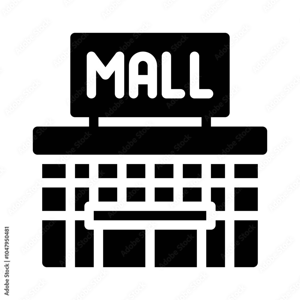 Shopping Mall glyph icon