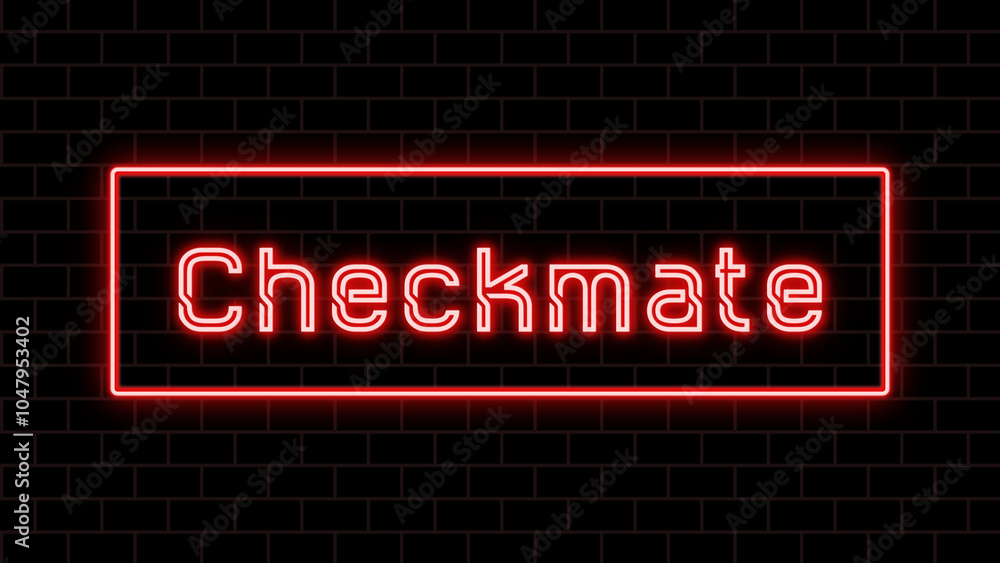 Checkmate のネオン文字 Checkmate のネオン文字