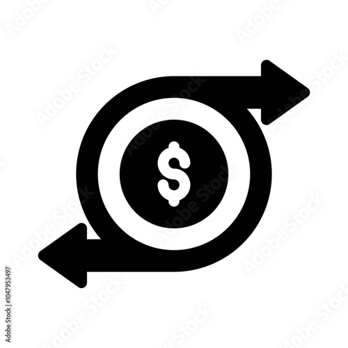 Cash Flow Forecast glyph icon