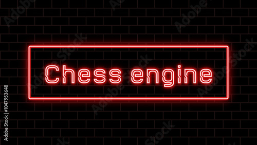 Chess engine のネオン文字 photo