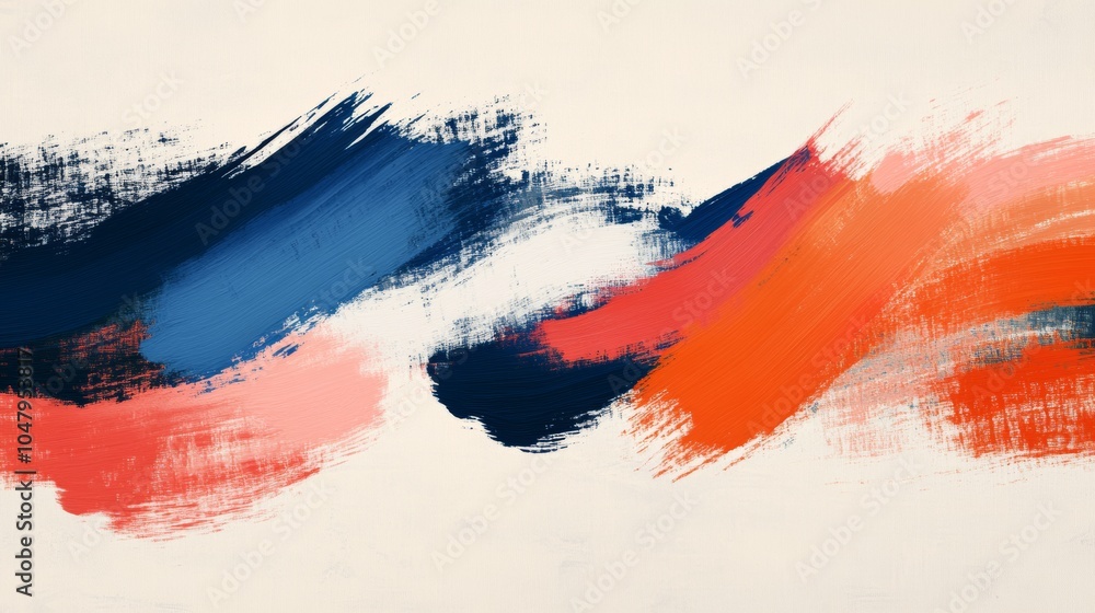 Abstract Art Background with Blue Orange and Pink Brushstrokes Abstract Art Background with Blue Orange and Pink Brushstrokes