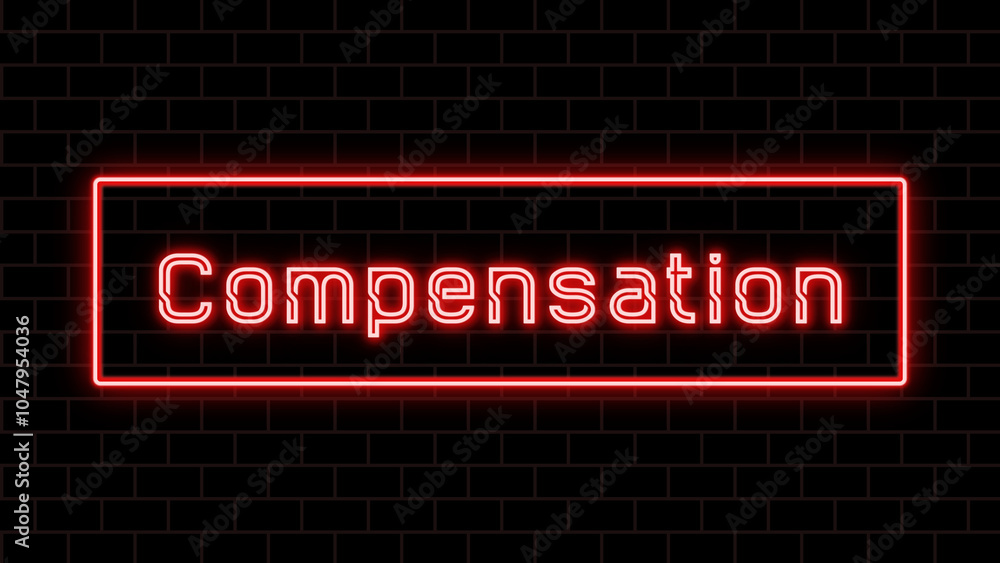 Compensation のネオン文字 Compensation のネオン文字