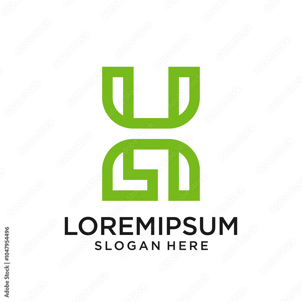 Abstract Green Monogram / Letter Combination Logo Abstract Green Monogram / Letter Combination Logo