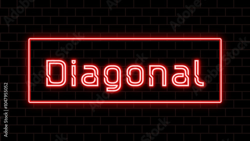 Diagonal のネオン文字