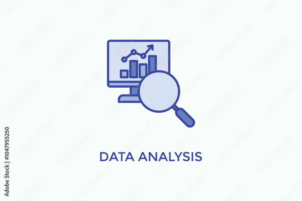 Data Analysis Vector Icon Or Logo Illustration Data Analysis Vector Icon Or Logo Illustration