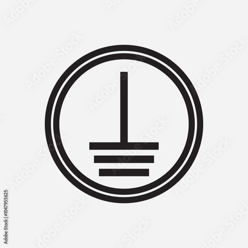 Electrical Earth and Electrical Grounding Icon vector. vector illustration.