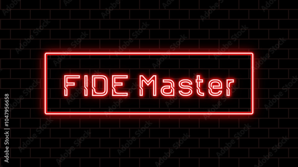 FIDE Master のネオン文字 FIDE Master のネオン文字