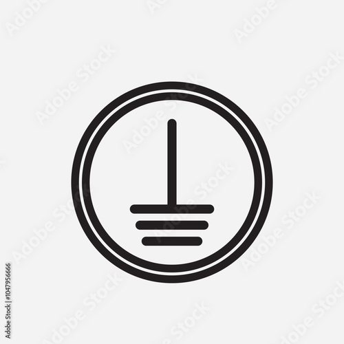 Electrical Earth and Electrical Grounding Icon vector. vector illustration.