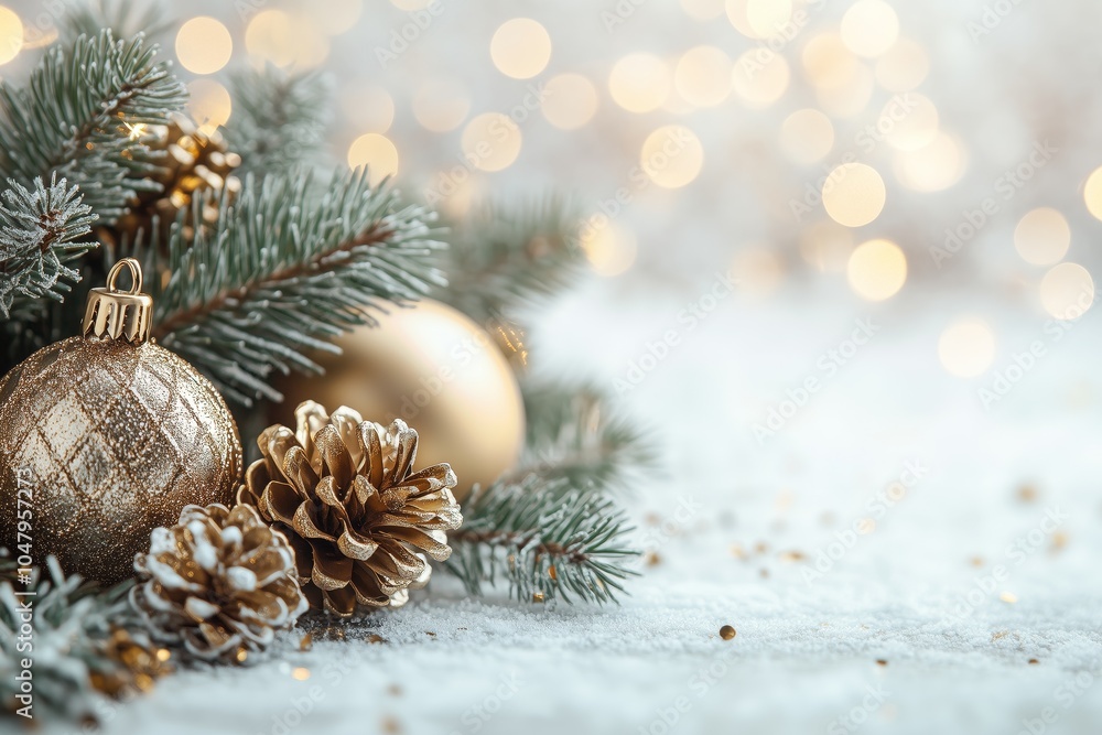 Sparkling Golden Christmas Ornaments - Decoration Defocused Bokeh Background Sparkling Golden Christmas Ornaments - Decoration Defocused Bokeh Background
