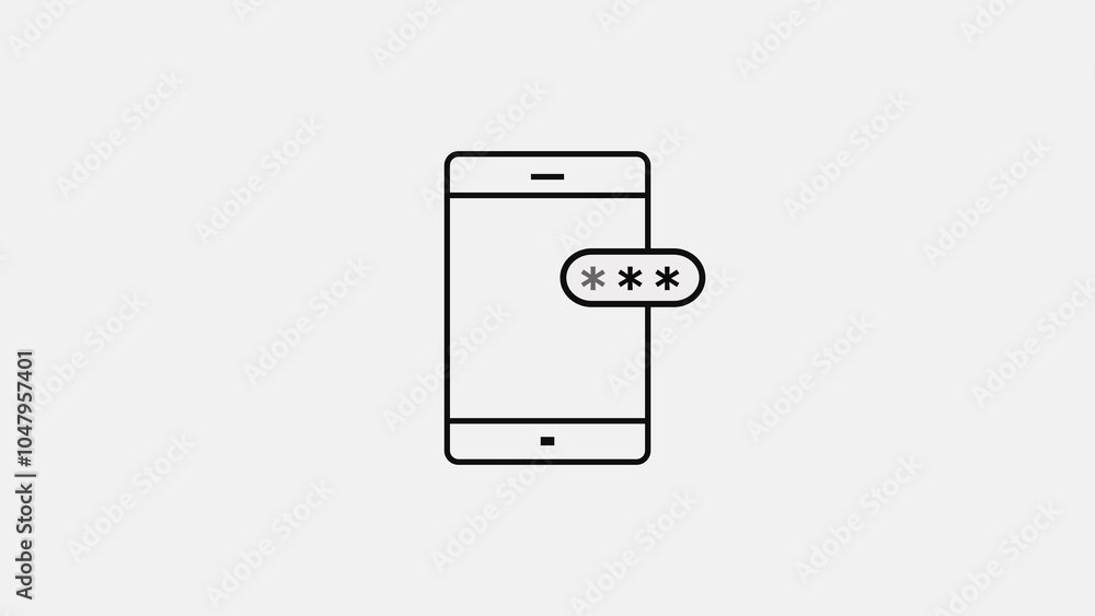 Mobile phone coming text or OTP Icon conceptual background illustration. Two step verification icon concept background. Mobile phone coming text or OTP Icon conceptual background illustration. Two step verification icon concept background.