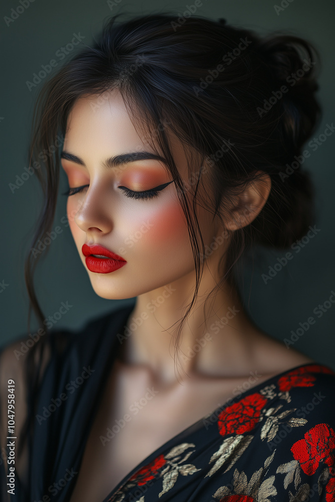 Fototapeta premium Woman close up portrait