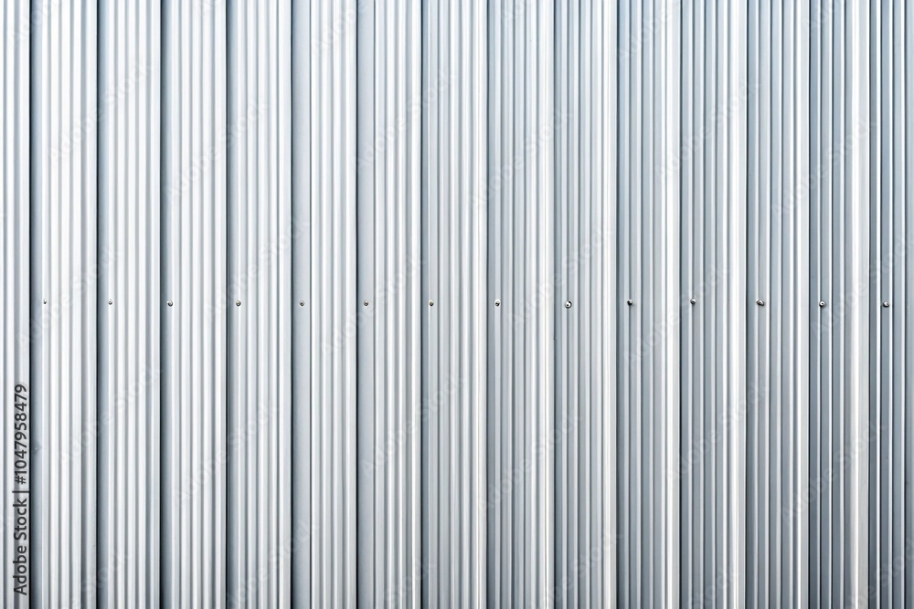 Obraz premium Symmetrical white corrugated metal texture surface or galvanized steel background
