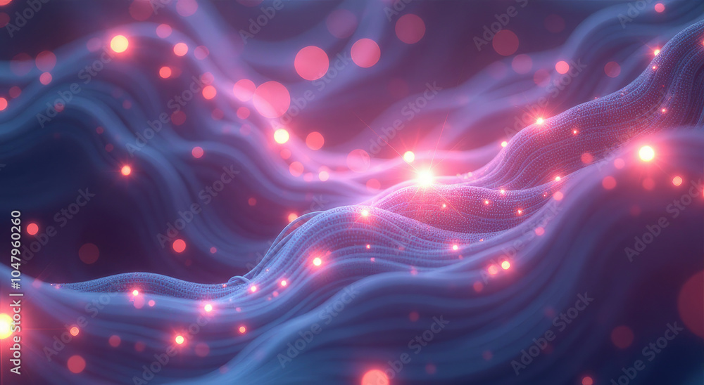 Ethereal Digital Data Streams: Dreamlike Network with Glowing Nodes in a Surreal Futuristic Landscape Ethereal Digital Data Streams: Dreamlike Network with Glowing Nodes in a Surreal Futuristic Landscape
