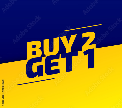 modern buy two get one free background shop and save now