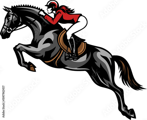 Illustration of Show Jumping Horse