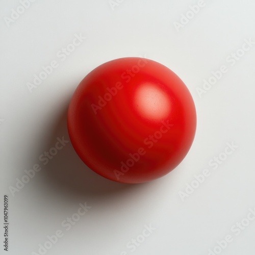 Red Nose Day Symbol, Shiny Clown Nose on White Background, Glossy and Vibrant Red Sphere, Playful and Iconic, Charity and Humor Connection, Reflective Surface
