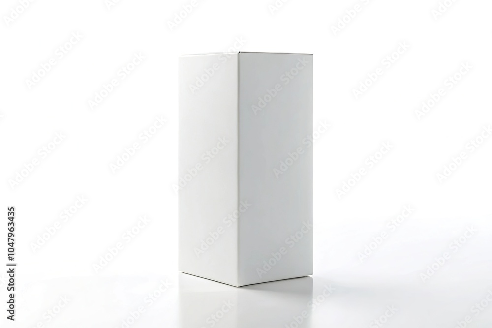 Symmetrical white tall rectangle blank box isolated on white background Symmetrical white tall rectangle blank box isolated on white background