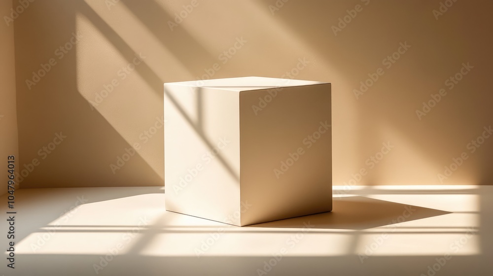 Minimalist Cube in Soft Lighting and Shadows Minimalist Cube in Soft Lighting and Shadows