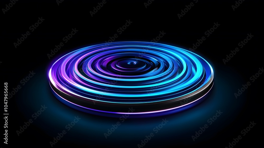 Abstract Circular Neon Lights. Illustration background for presentation and wallpaper Abstract Circular Neon Lights. Illustration background for presentation and wallpaper