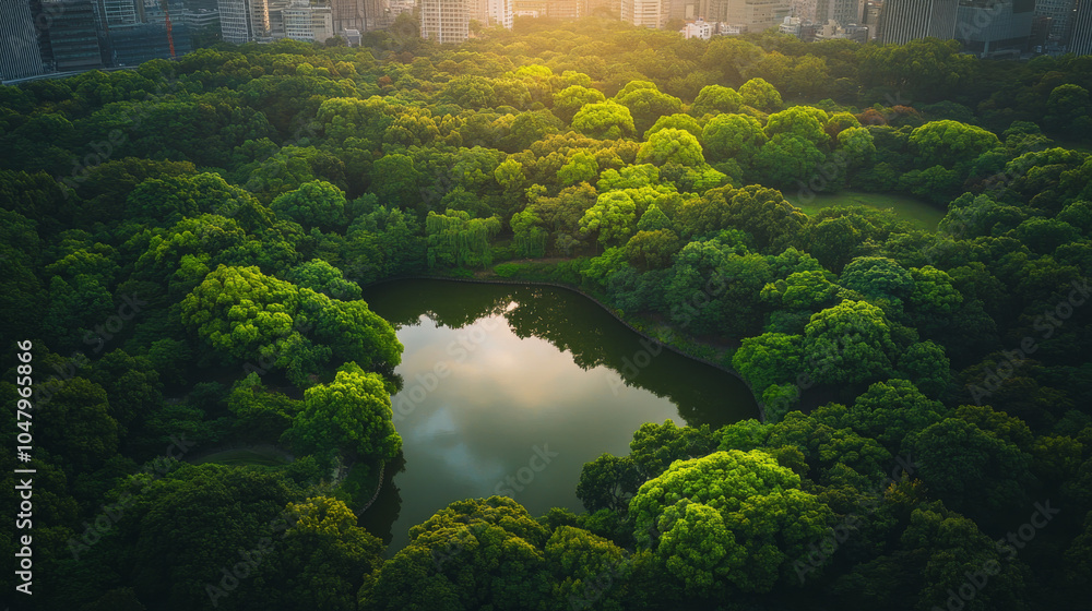 A large body of water surrounded by trees A large body of water surrounded by trees