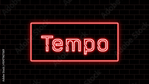 Tempo のネオン文字