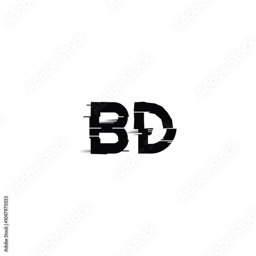 BD monogram logo design letter text name symbol monochrome logotype alphabet character simple logo