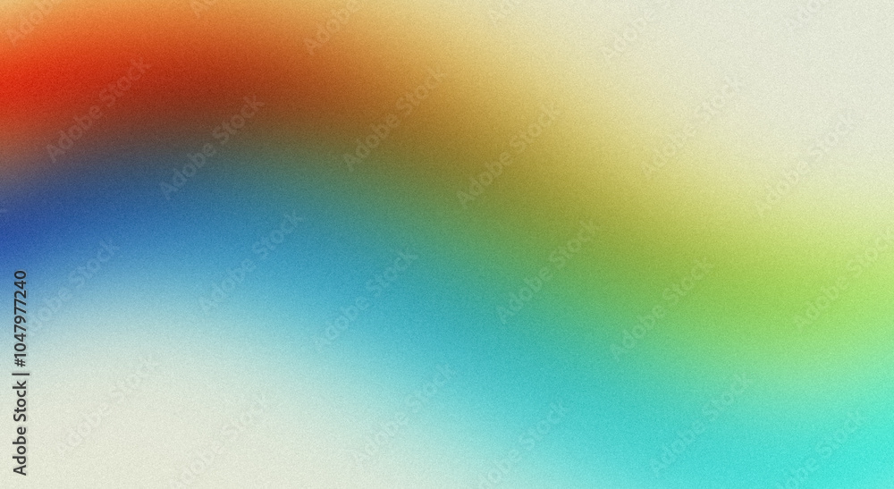 Fototapeta premium Grainy gradient background, orange green blue noise texture, glowing, vibrant, light colors, banner header cover poster backdrop design
