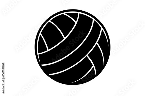 Volleyball ball | isolated vector silhouette illustration on white background