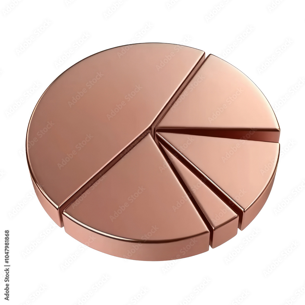 bronze pie chart fluid holographic Iridescent 3d render icon isolated on transparent background cutout bronze pie chart fluid holographic Iridescent 3d render icon isolated on transparent background cutout