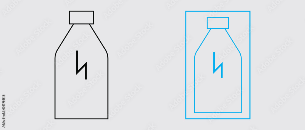 Energy drink can icon vector on PNG background. vector illustration.
