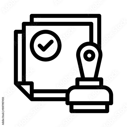 Document Approval line icon