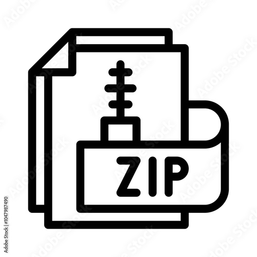 File Zip line icon