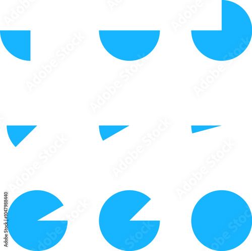 Free Download Set of pie chart vector graphic. - GFXLoad