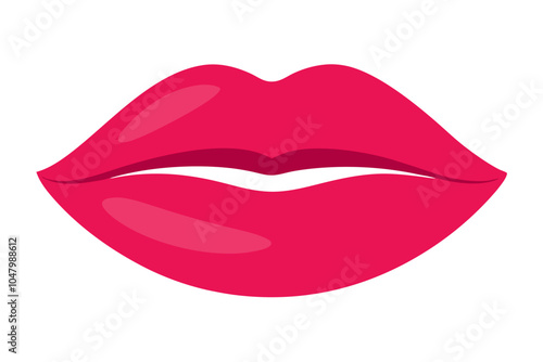 Women lips | isolated vector silhouette illustration on white background