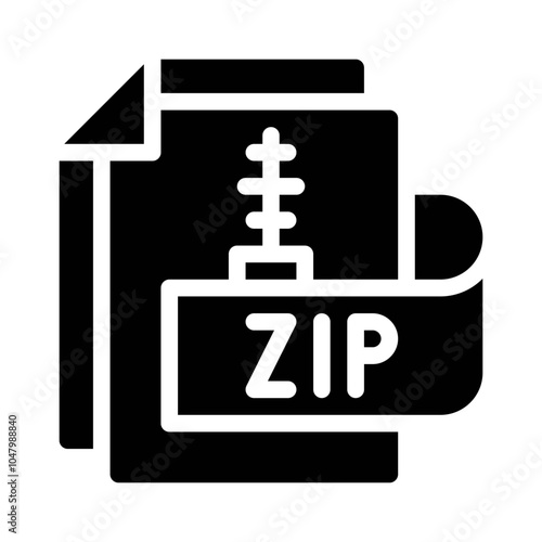 File Zip glyph icon